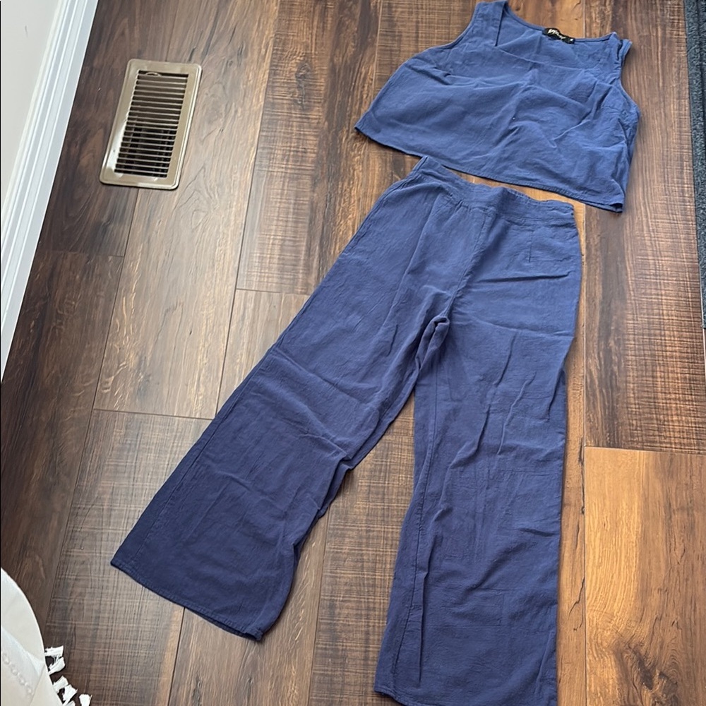 Women's Blue Two-Piece Set